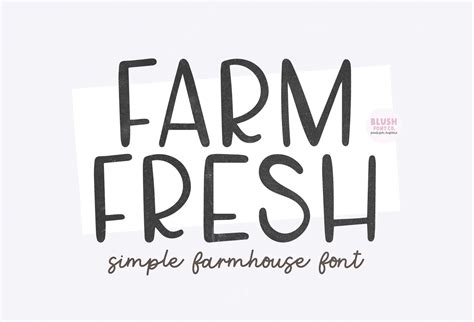 Farm Fresh Farmhouse Font — Blush Font Co