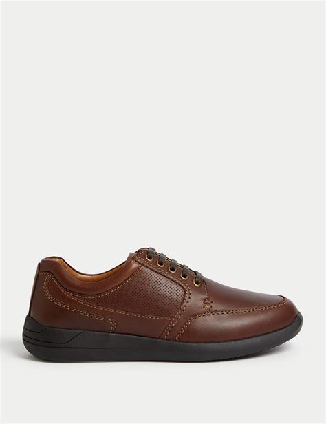 Wide Fit Airflex™ Leather Derby Shoes Mands Collection Mands