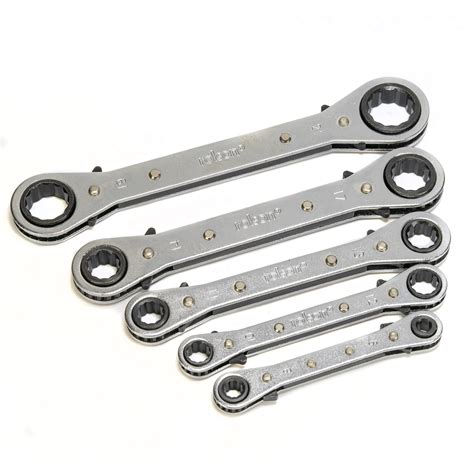 5pc Ratchet Ring Spanner Set - Rolson Tools