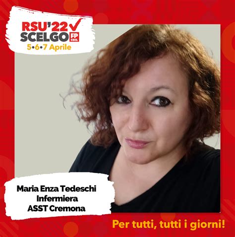 Rsu 2022 Mi Candido Con Fp Cgil Maria Enza Tedeschi Infermiera