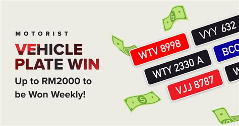 Motorist Vehicle Plate Win Up To Rm2 000 Cash To Be Won Weekly With