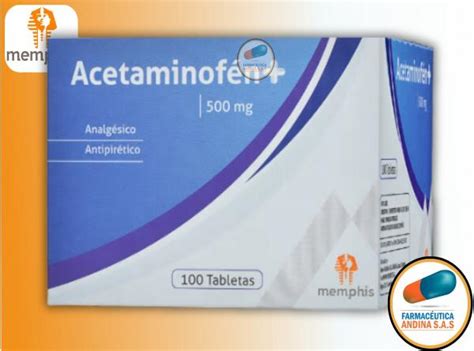 Acetaminofen 500 Mg Caja X 100 Tabletas Memphis