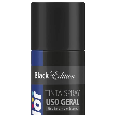 Tinta Spray Uso Geral Chemicolor Preto Semi Brilho 400ml Broketto