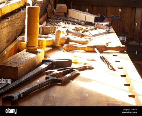 Old Carpentry Workshop Stock Photo Alamy