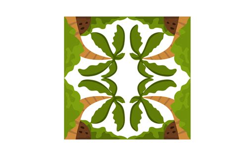 Palm Tree Ornament Border With Transparent Background 33852359 PNG