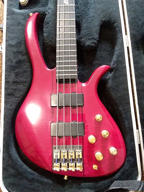 Peavey B Quad 4 String Brian Bromberg Rare Burgundy Red Bass Reverb