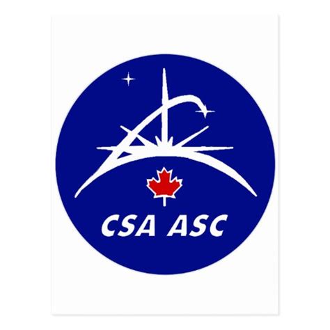 Canadian Space Agency Logo Postcard | Zazzle