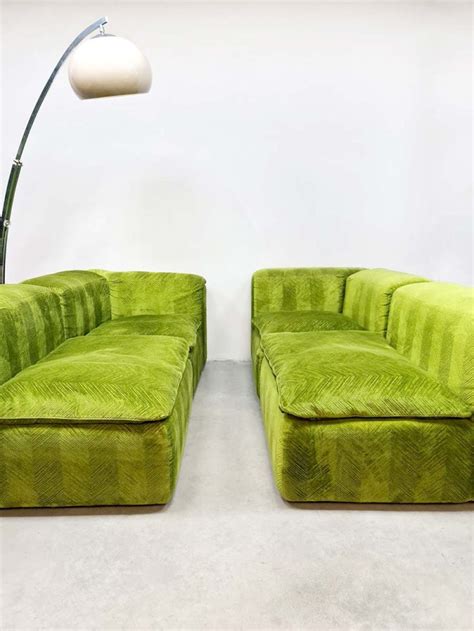 Vintage Modular Velvet Sofa Green Spirit Bestwelhip