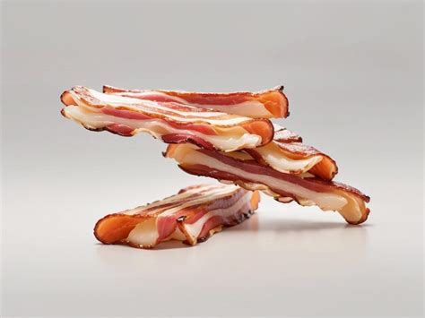 Premium Photo Cooked Bacon Slices Isolated On Transparent Or White