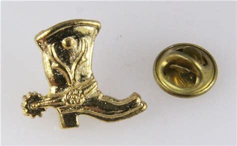 6030248 Western Cowboy Boot With Spur Lapel Pin Tie Tack Brooch Cowgirl