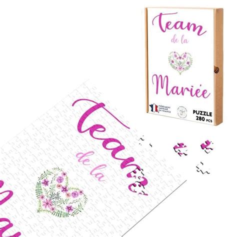 Puzzle Classique 280 pièces Team De La Mariee Marriage Design Fleurs