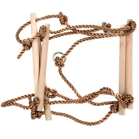 Balancoire Bois Gatuxe Chelle De Corde Pour Enfants En Bois Chelle