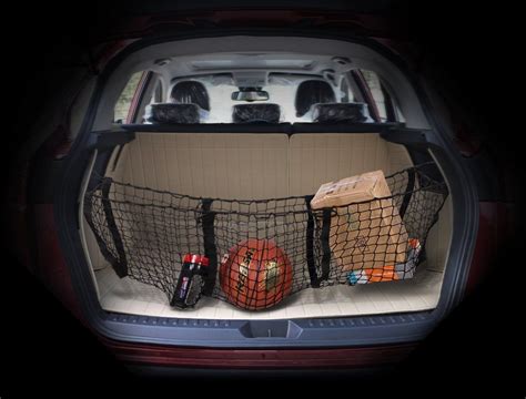 Three Pocket Trunk Cargo Organizer Storage Net Trunk Organization