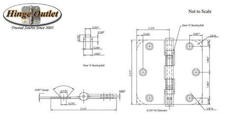 3 1/2" x 3 1/2" with 5/8" radius Residential Hinges | HingeOutlet