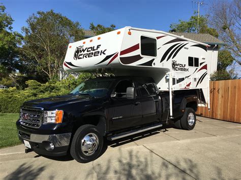 Wolf Creek 840 TruckCamper On GMC 3500 Dually Duramax Wolf Creek