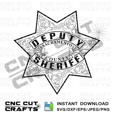 Sacramento County Deputy Sheriff svg logo editable blank badge | Etsy