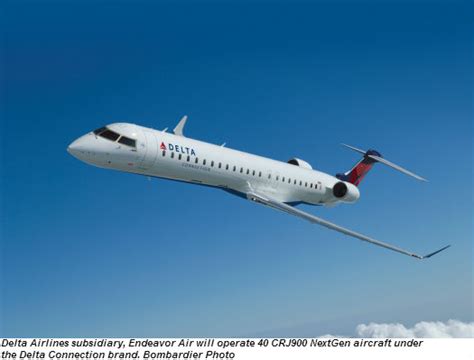 Bombardier celebrates Endeavor Air's CRJ900 NextGen regional jet ...