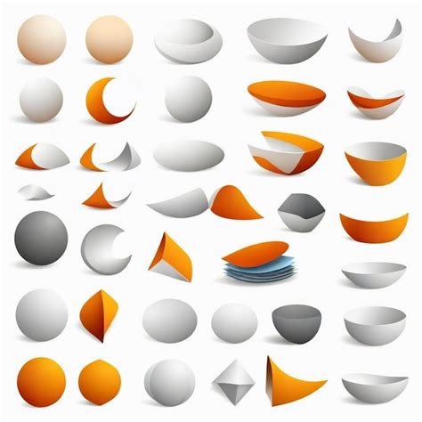 Forms Vector Set White Background Isolated A High Qual Premium Ai