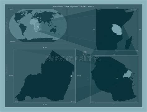 Tanga Tanzania Described Location Diagram Stock Illustration