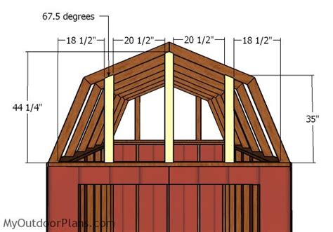 8x12 Gambrel Shed Roof Plans MyOutdoorPlans Free Woodworking Plans