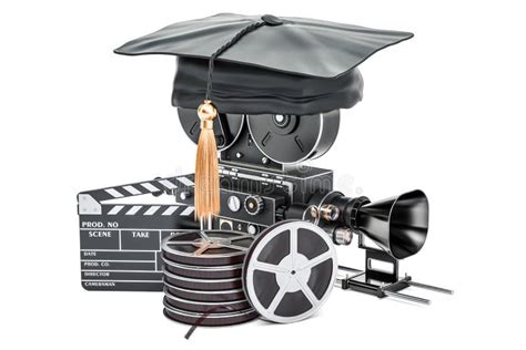 Education in Film School Concept, 3D Stock Illustration - Illustration ...