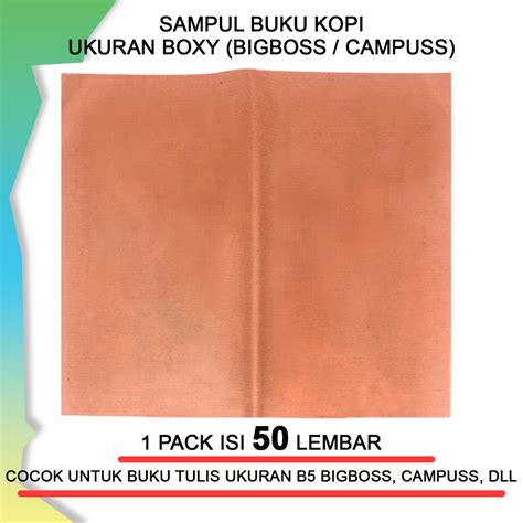 Jual Sampul Buku Tulis Kopi Kuarto Boxi Sampul Coklat Perkalian