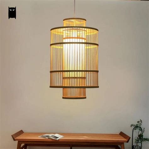 Bamboo Wicker Rattan Pendant Light Fixture