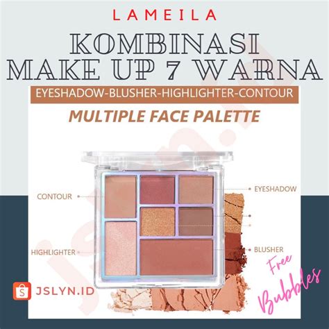 Jual Lameila Kombinasi Warna Eyeshadow Highlighter Contour Blusher