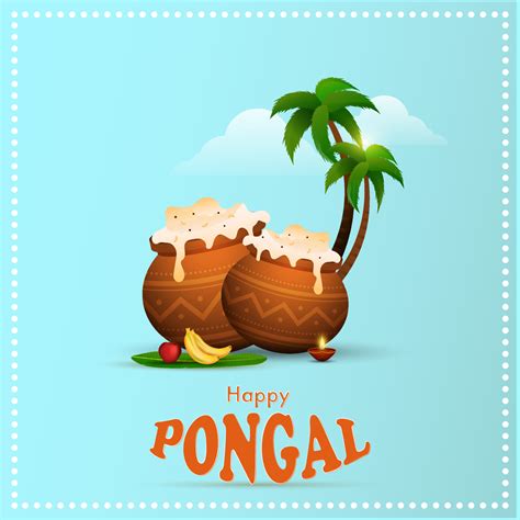 content pongal fête concept avec traditionnel plat boue marmites des