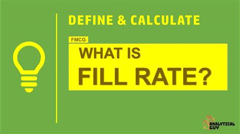 What Is Fill Rate In Hindi How To Calculate Retail Fmcg Modern