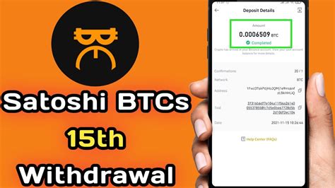 How To Withdraw From Satoshi Btcs Mining App Th Withdrawal Core