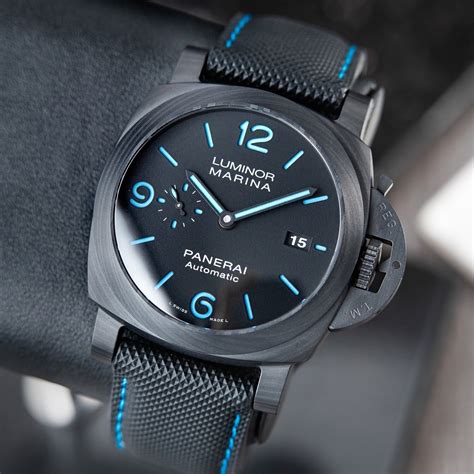 Panerai Luminor Marina Carbotech Unworn Black Blue Automatic Pam