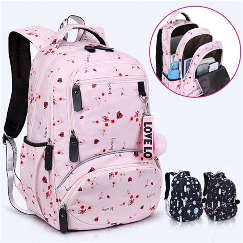 Large Schoolbag Cute Student School Backpack Printed Waterproof Bagpack