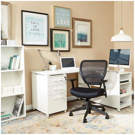 White Office L-Desk | Trader Boys Office Furniture