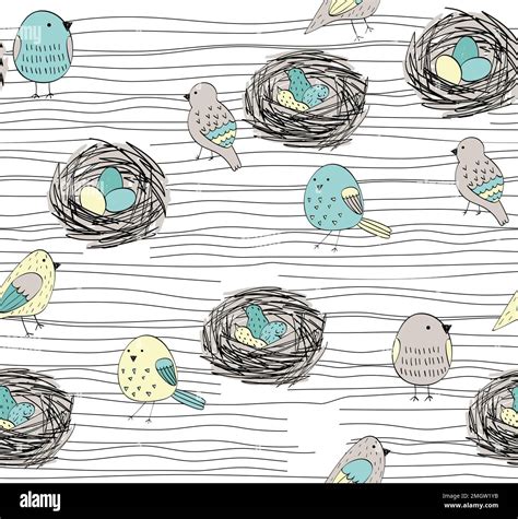 Vector Bird Nest Stock Vector Image Art Alamy