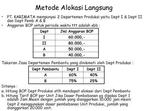 Detail Contoh Soal Departementalisasi Biaya Overhead Pabrik Koleksi