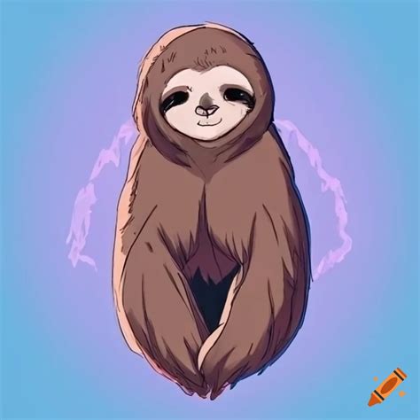 My Hero Academia Style Drawing Of A Cute Sloth