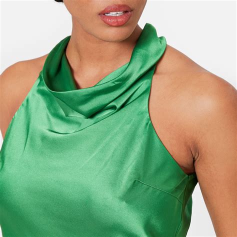 I Saw It First Halter Cowl Neck Top Sleeveless Shirts