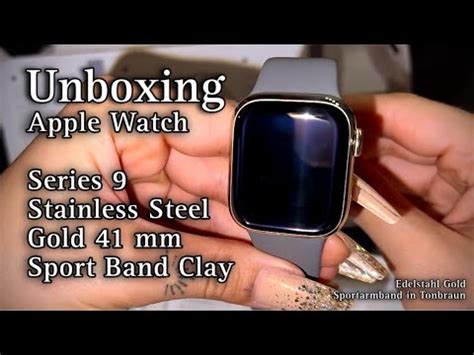 Apple Watch Series 9 Gold Stainless Steel 41 Mm Unboxing Edelstahl