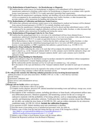 Nevada New Renewal Radiopharmacy License Checklist Radioactive