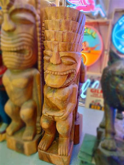 Tiki Statue Solid Wood Statues Tiki Bar