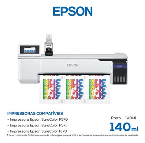 Tinta Sublim Tica Epson Ml T M Preto F F F Nf