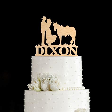 Cowboy Cake Topperwestern Cake Topperwestern Wedding Cake Etsy