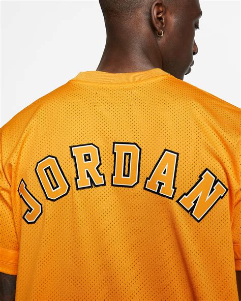 Air Jordan 14 Yellow Ferrari Mesh Jersey | SneakerFits.com