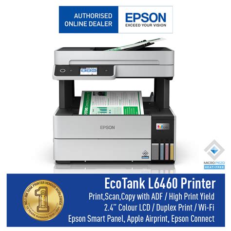 Printer Epson L6460 L 6460 L 6460 All In One F4 ADF WIFI PIGMENT DUPLEX