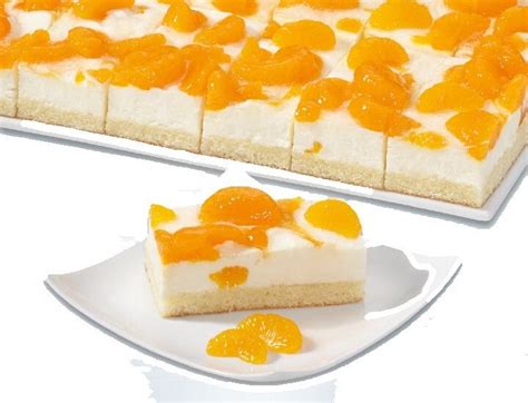 Mandarinen Käse Sahneschnitte 92 g je Stück Kuchen Torten in