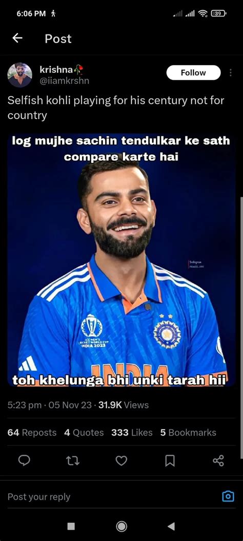 Ind Vs Sa Selfish Century Dhoni Fans Troll Virat Kohli With Memes