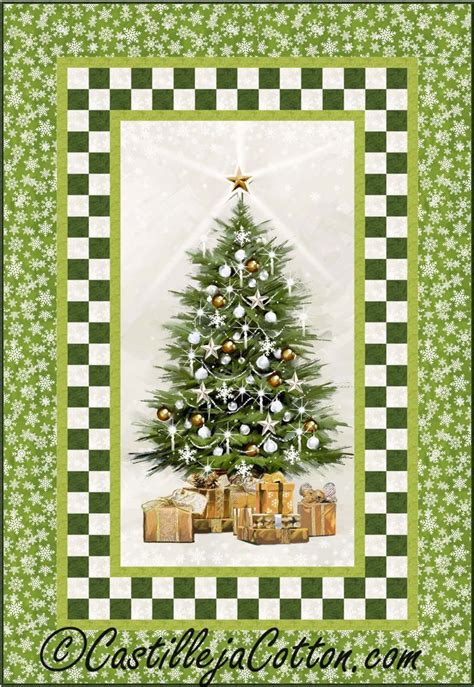 Christmas Lap And Throw That Uses A Panel White Christmas Quilt Pattern Cjc 49112 By Castilleja