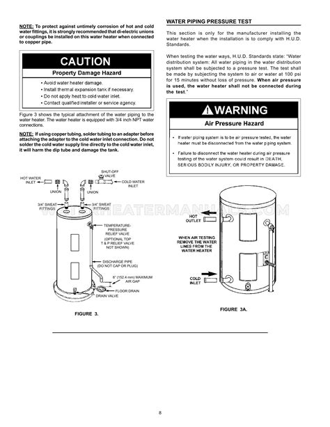 Ao Smith Ect 52 Promax Water Heater Instruction Manual Water Heater Manuals