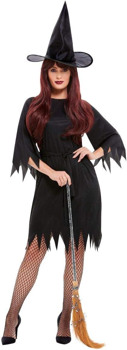 Smiffys Damen Halloween Smiffys Kostüm Gruselige Hexe Schwarz mit